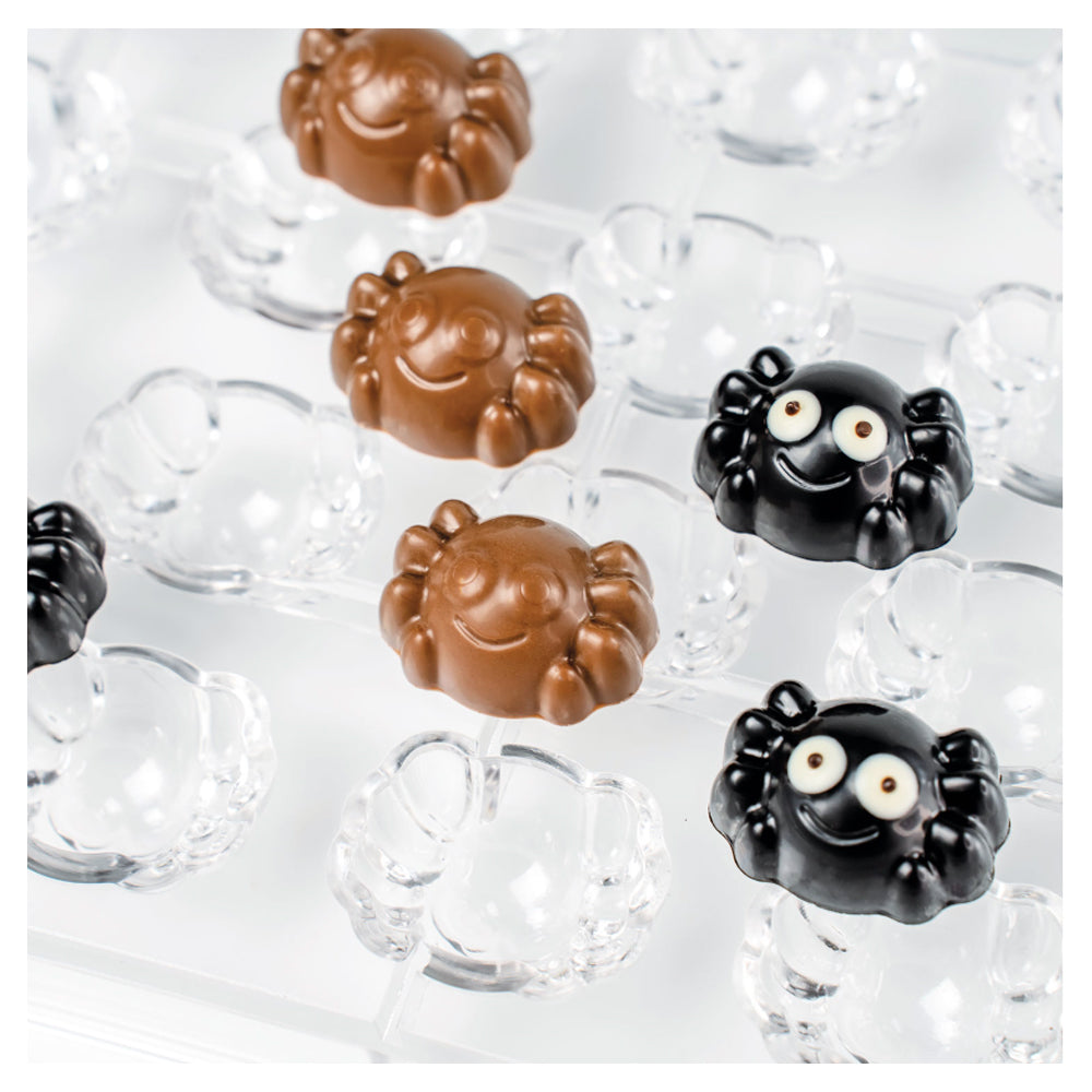 Martellato Polycarbonate Chocolate Mold 'Whisky' Spider, 20 Cavities