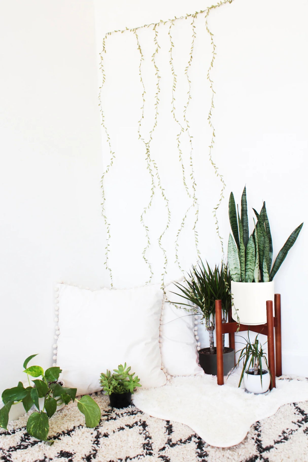 96 LED Green Leaf Vine Fairy Light Curtain for Halloween