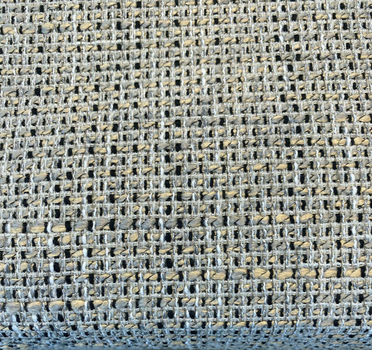 Tafnir Onyx Tweed Chenille Backed Upholstery Fabric - Onyx Tweed, 56" Width (1 Yard)
