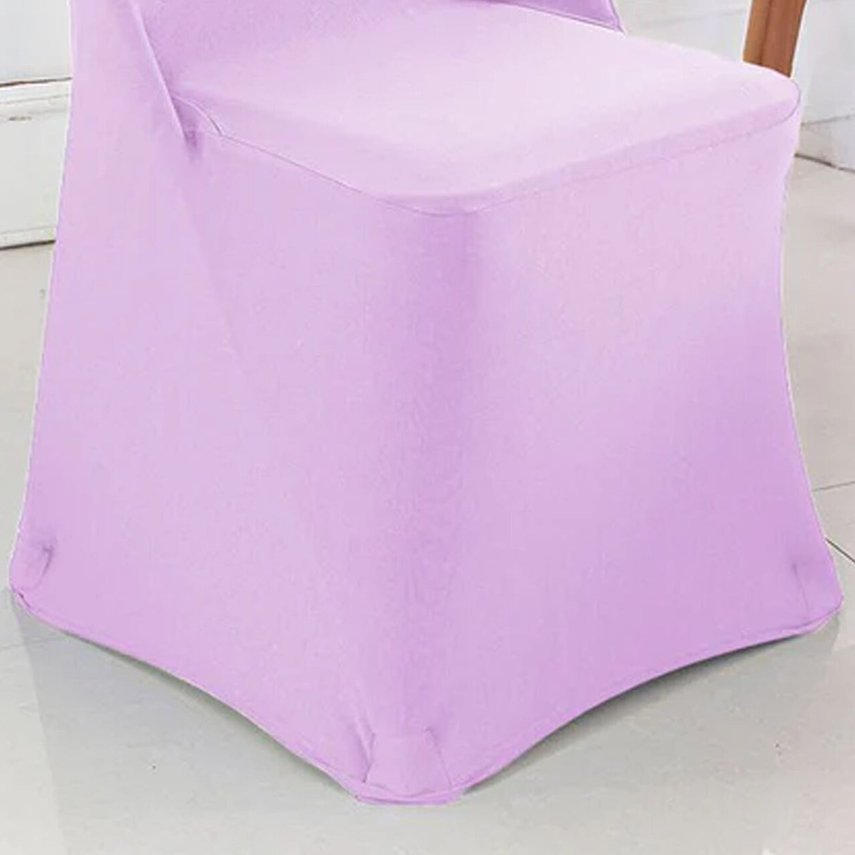 1 Piece Lavender Stretch Spandex Chair Cover for Elegant Folding Seating