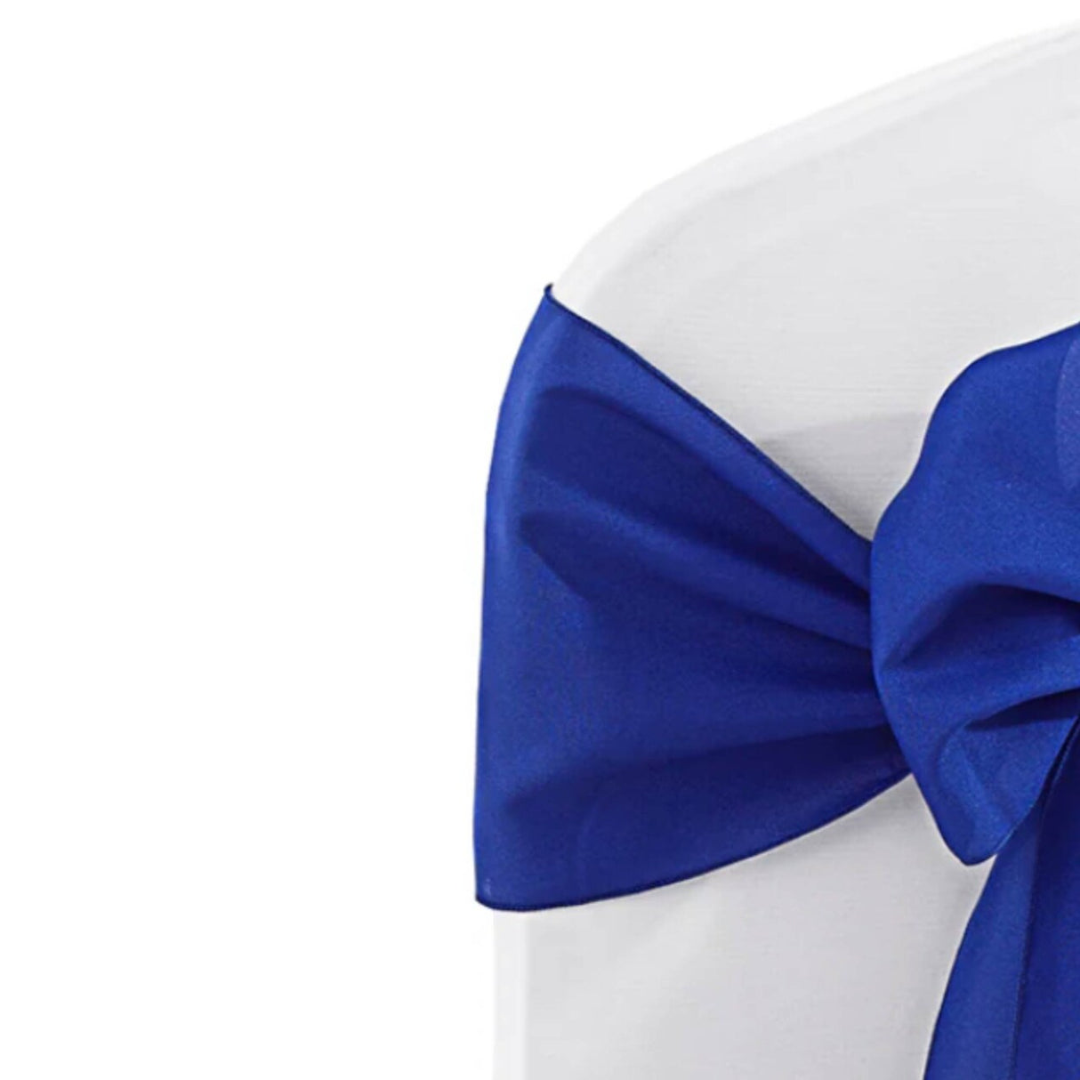 10 Pieces Royal Blue Polyester Chair Sashes Wrinkle Resistant 8"x108" Event Decor
