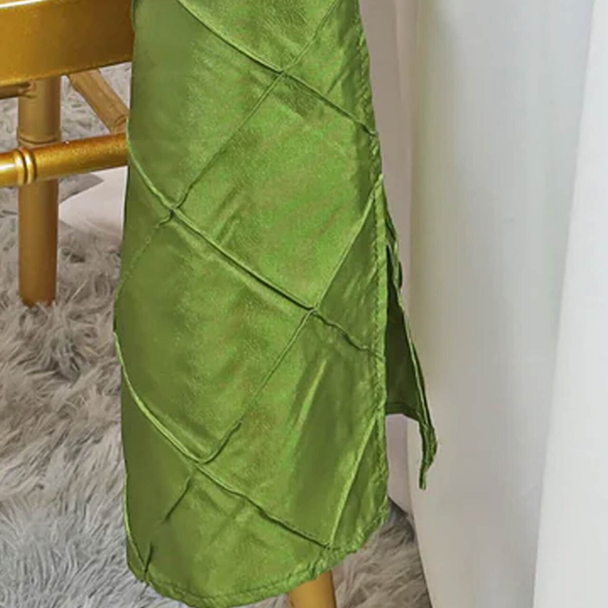 10 Pieces Classic Navy Blue Pintuck Taffeta Chair Sashes 9.5 x 108 Inches