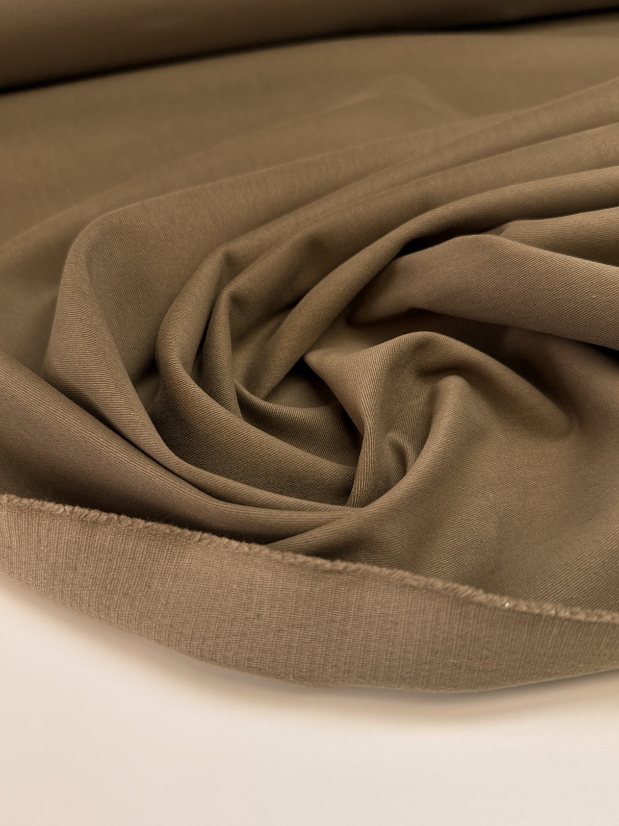 Eco Brown Cotton Gabardine