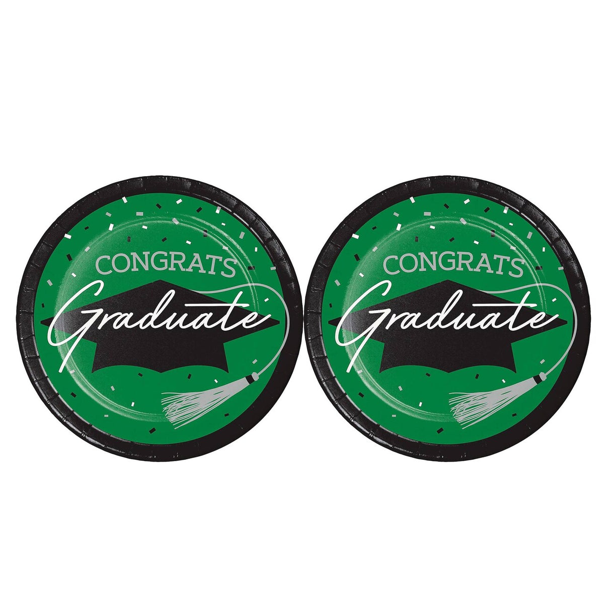 Creative Converting School Spirit Green Graduation Dessert Plates – 54ct