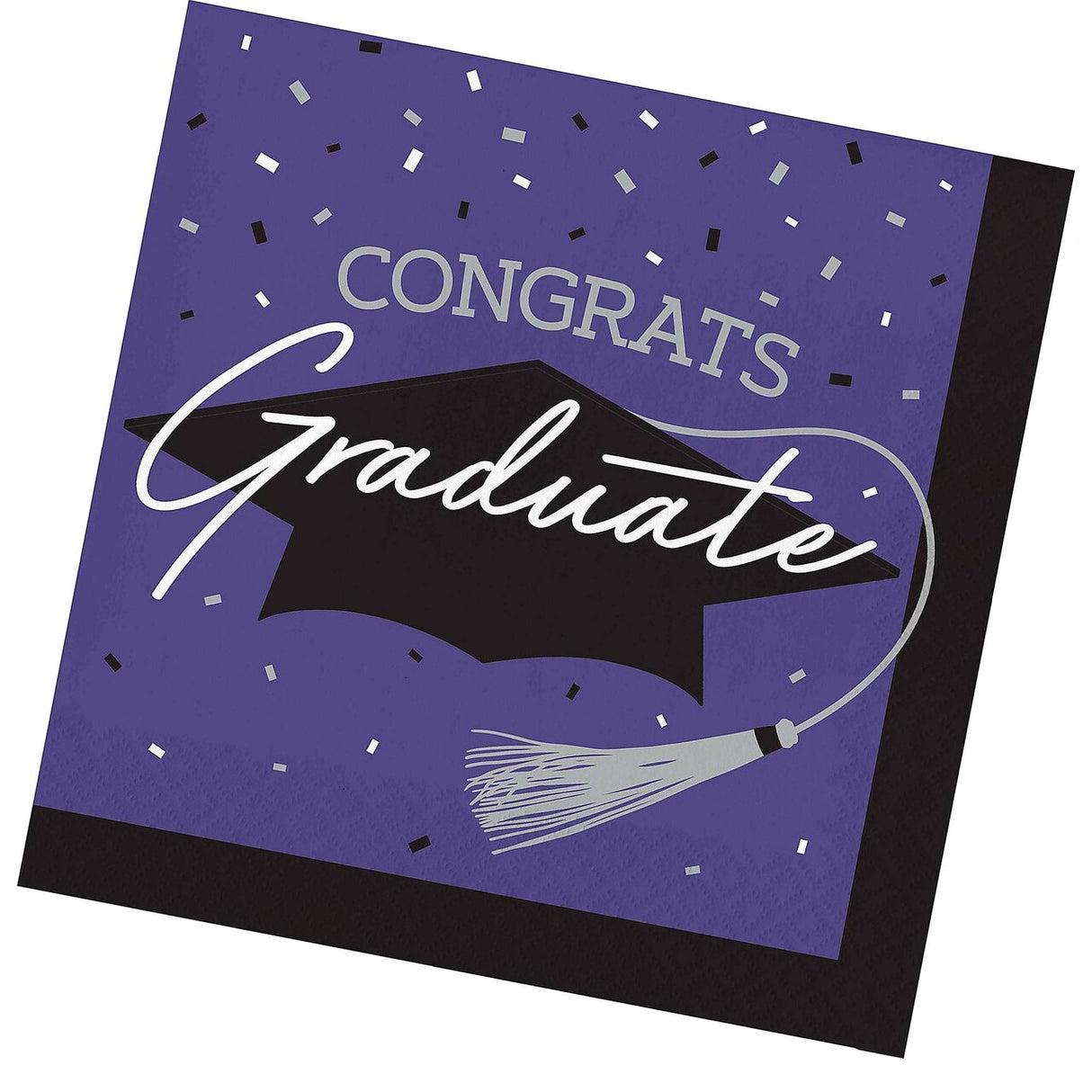 Creative Converting School Spirit Purple Graduation Dinner Napkins – 108ct