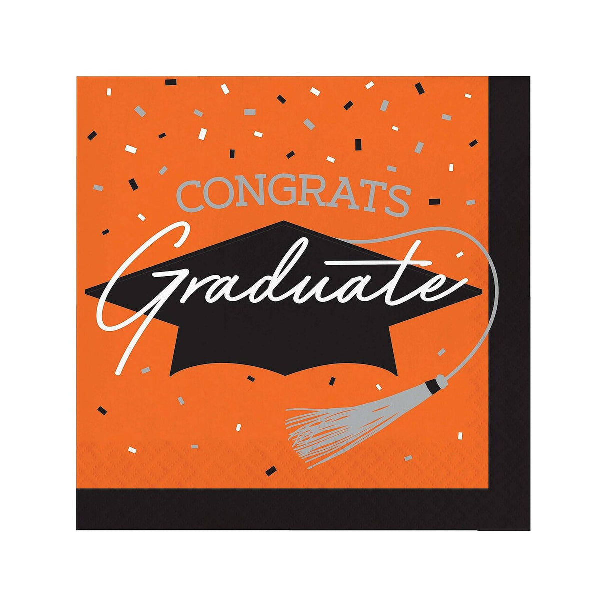 Creative Converting School Spirit Orange Graduation Napkins – 108ct