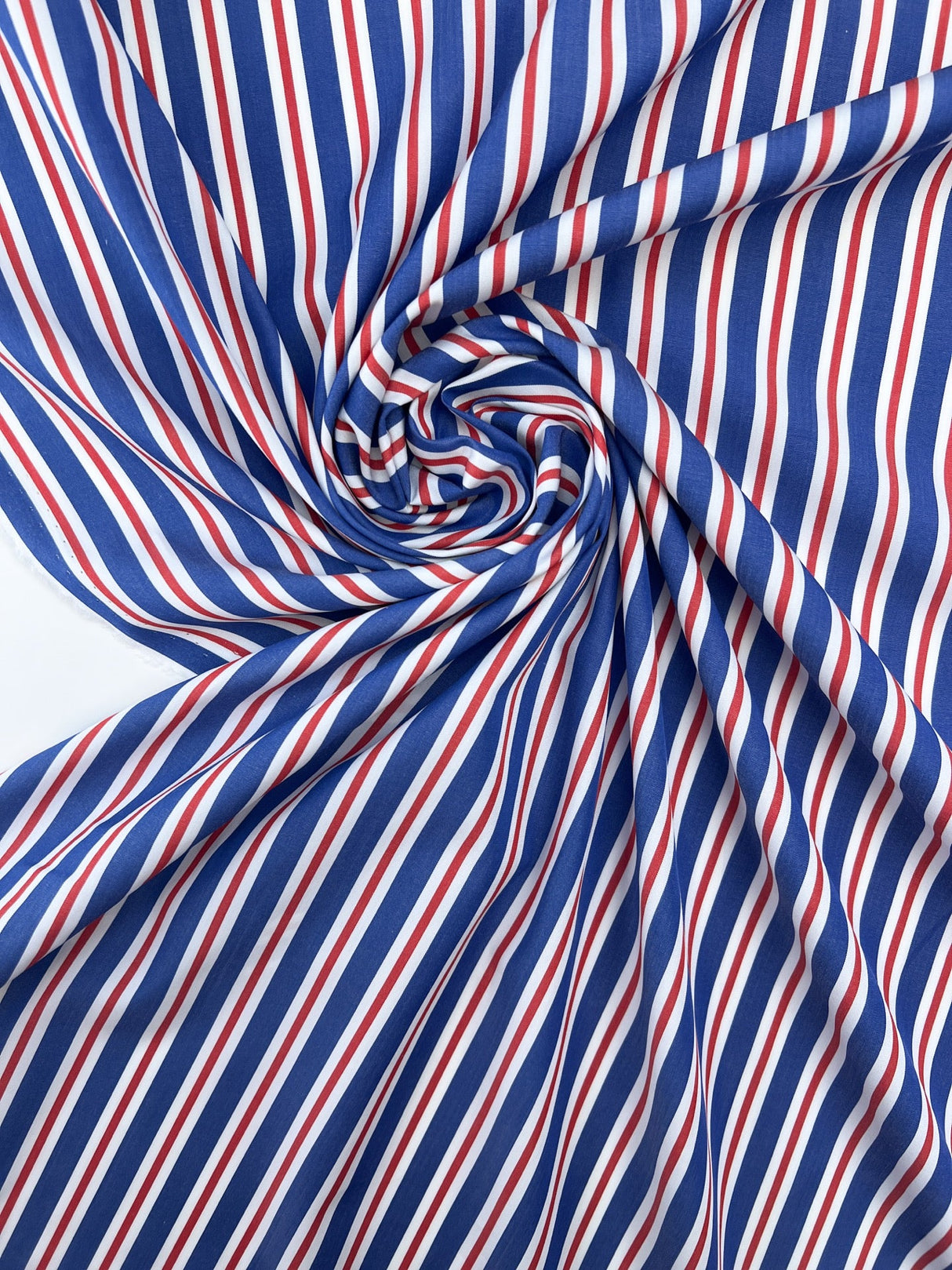 Cotton Poplin Blue Striped