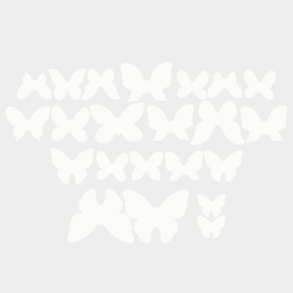 Crystal Candy Ivory Assorted Edible Butterflies - Pack of 22