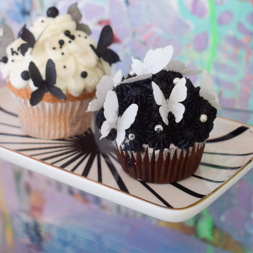 Crystal Candy Ivory Assorted Edible Butterflies - Pack of 22