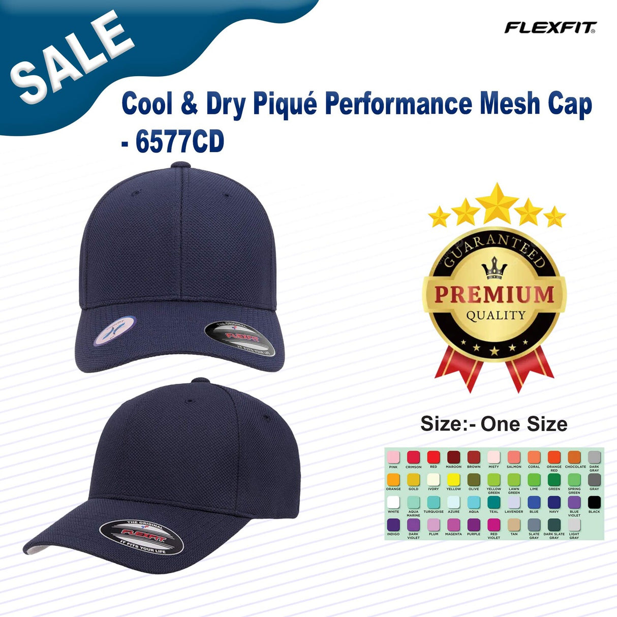 Flexfit® Cool & Dry Piqué Mesh Cap