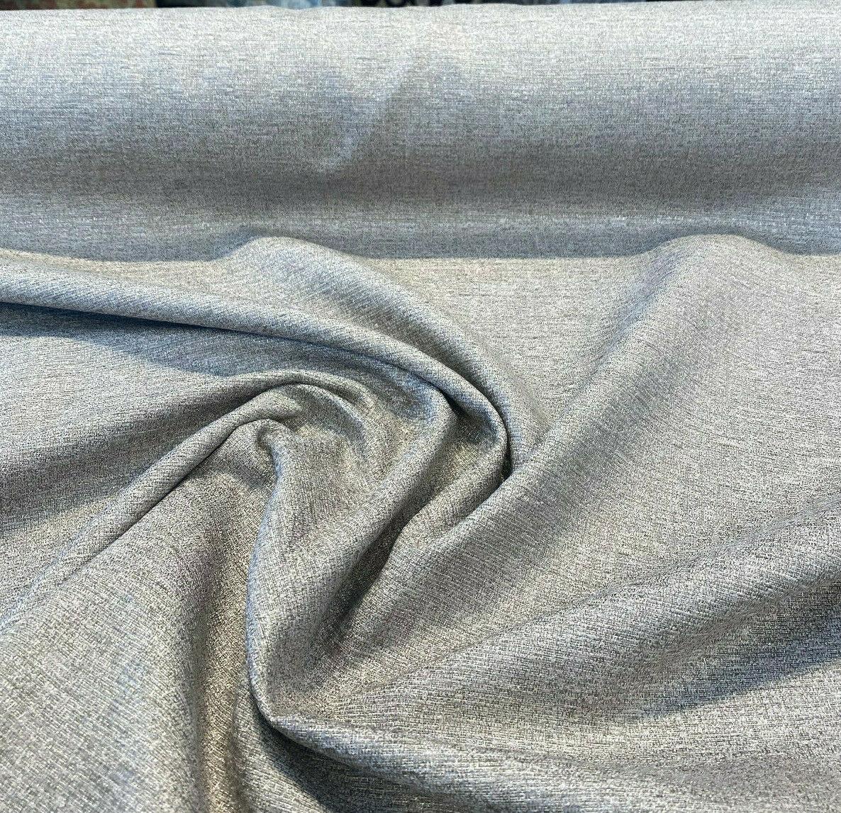 Softhide Polyester Cotton Fabric - Dusk Gray Slubbed Textured, 56" Width (1 Yard)
