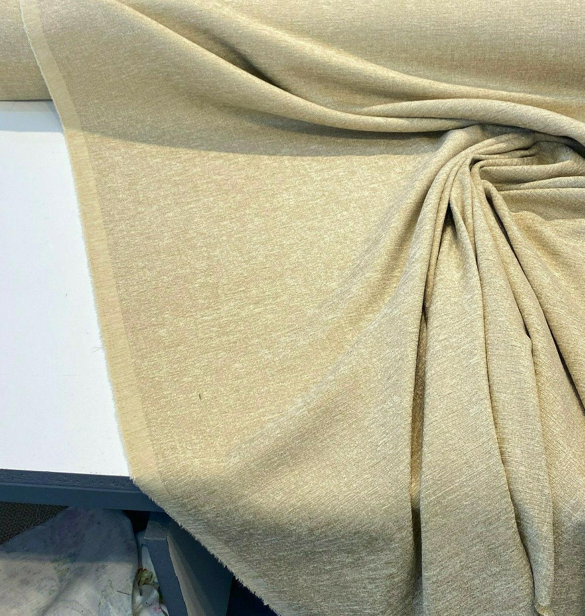 Fabricut Softhide Polyester Cotton Fabric - Toast Gold Slubbed Textured, 56" Width (1 Yard)