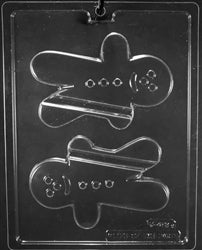 Gingerbread Man with Candy Cane Slot Chocolate Mold