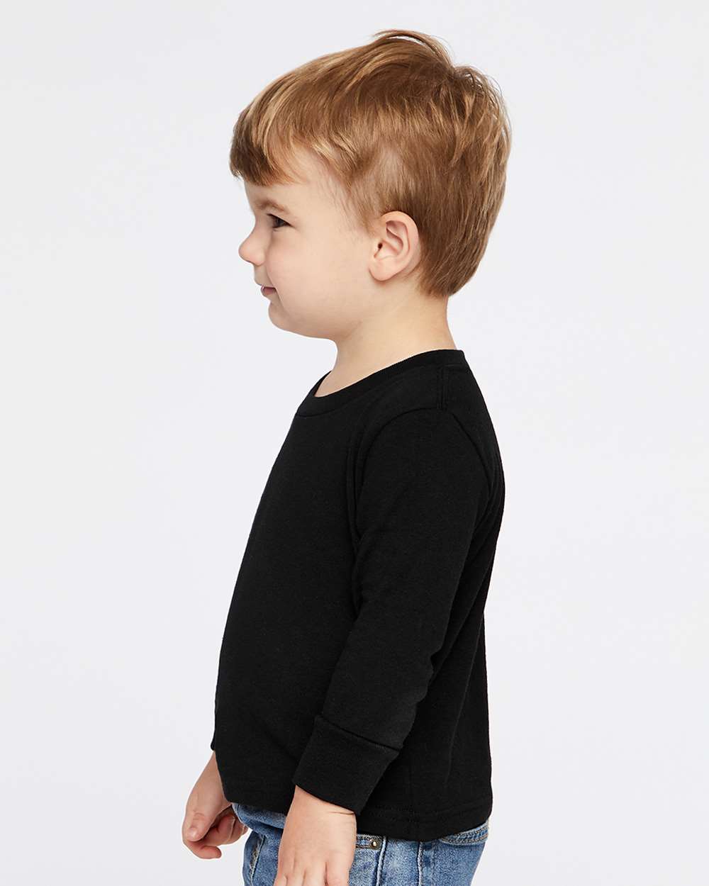 RADYAN® Toddler Cotton Jersey Long Sleeve Crewneck T-shirt - 3311