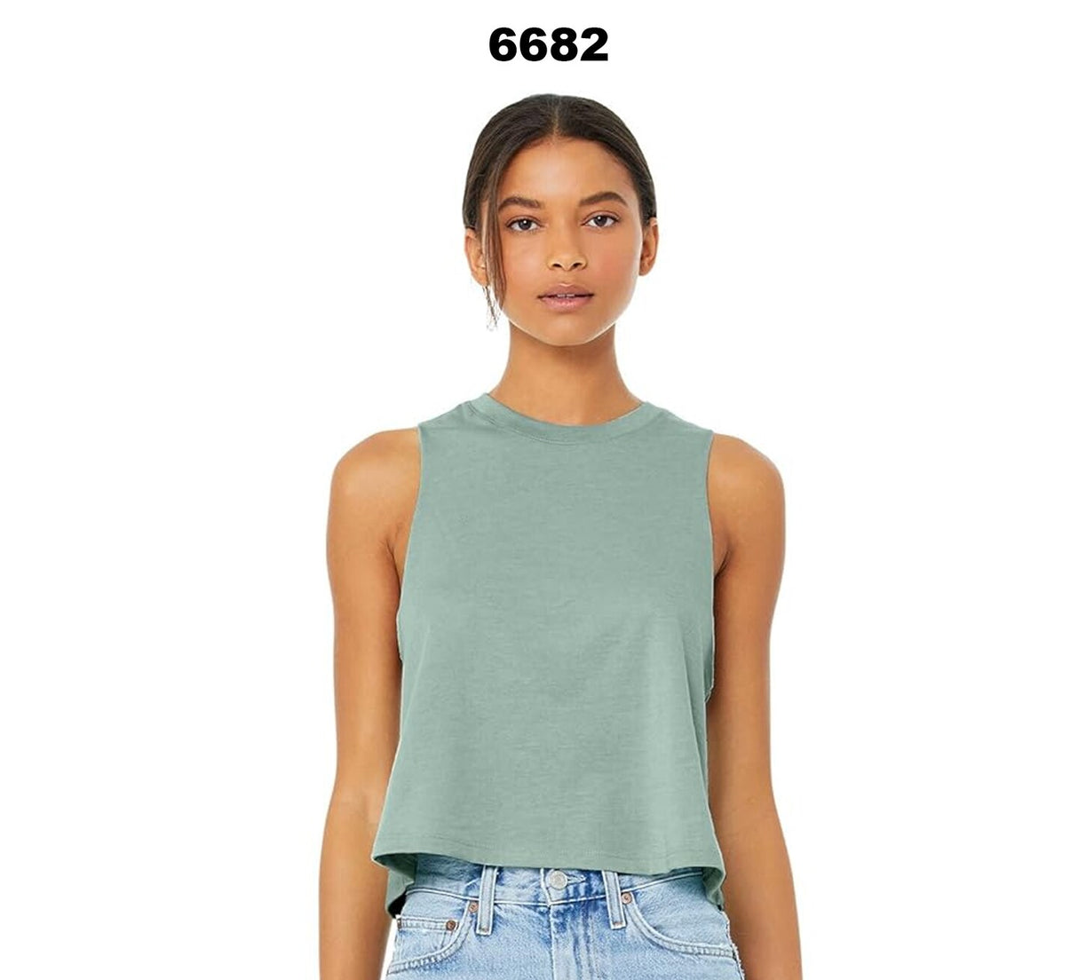 BELLA + CANVAS® Women's Racerback Crew Neck Crop Tank Top