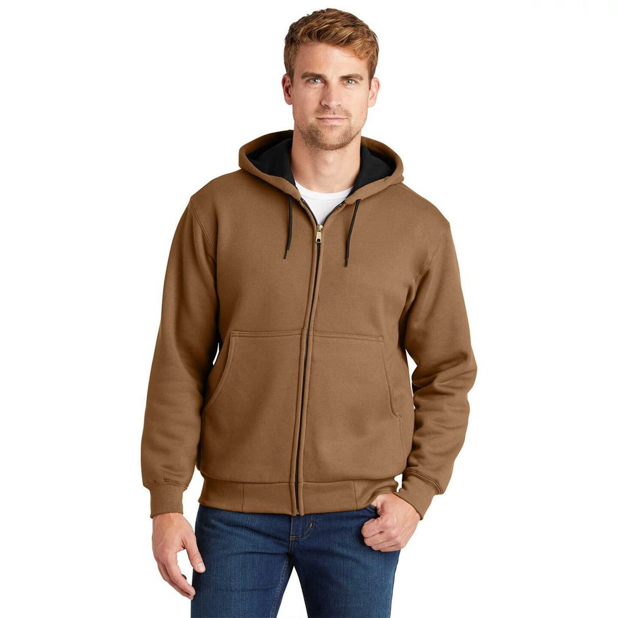 Bayside® Super Heavy Thermal Lined Full Zip Hooded Sweatshirt