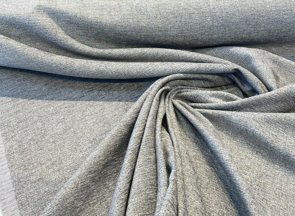 Fabricut Softhide Polyester Cotton Fabric - Shadow Gray Off White, Hint Of Dark Green, Slubbed Textured, 56" Width (1 Yard)