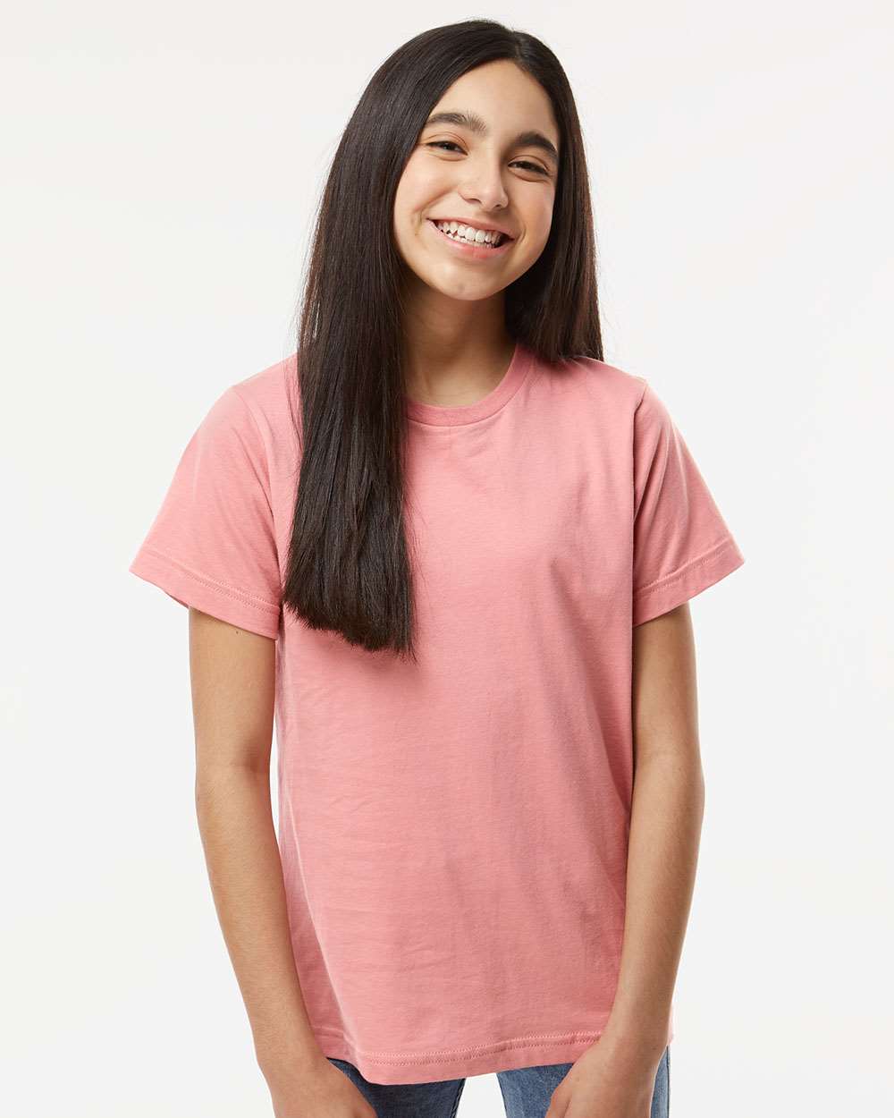 Youth Fine Jersey Crewneck Short Sleeve Tee