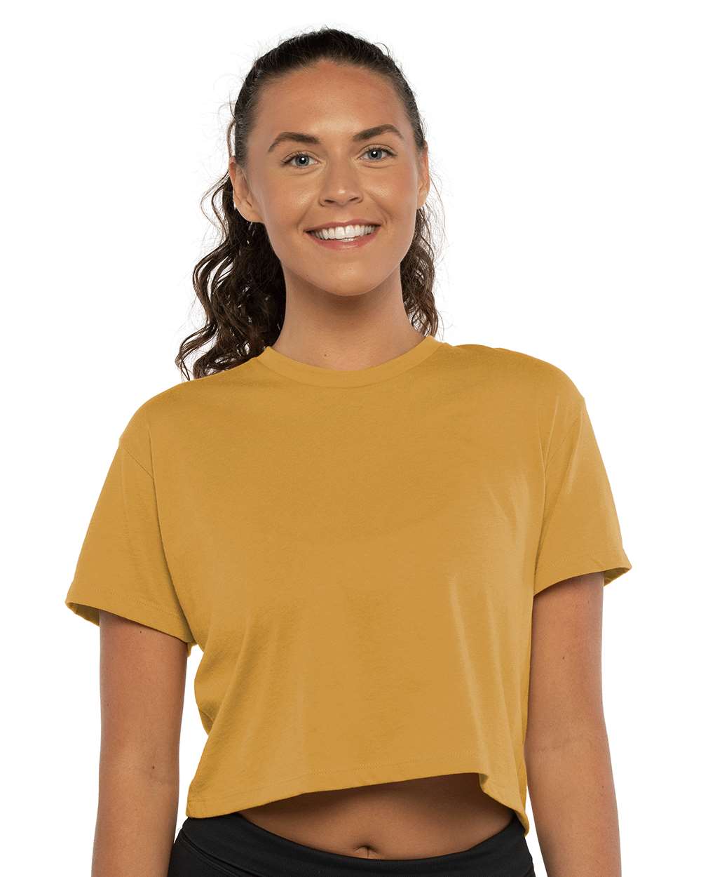 Next Level® Women's Short Sleeve Crewneck Ideal Crop Top - 1580