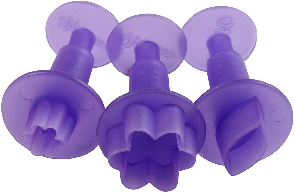 Wilton Set of fondant cutters, Mini cutouts Blossom and Leaf