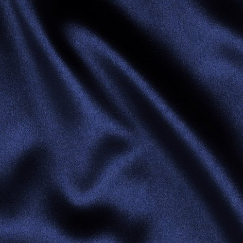 1 Yard Shiny Navy Blue Satin Fabric For Wedding Dresses Blouses Decor Crafting Projects 60 Inch