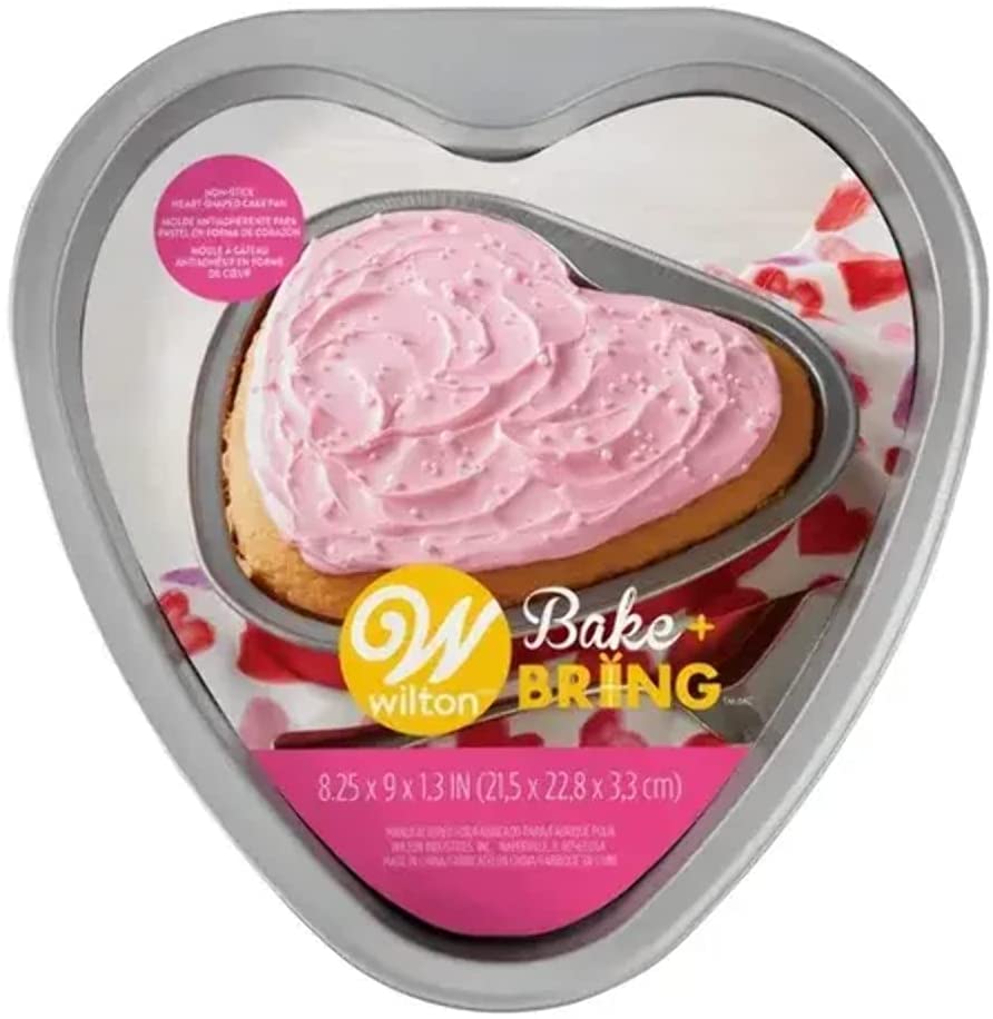 Wilton Red Heart Bake and Bring Tin Non Stick Cake Pan