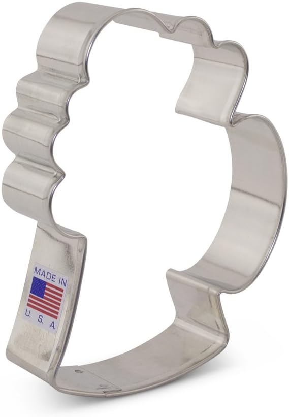 Ann Clark Beer Mug Stein with Foam Bubbles Cookie Cutter, 4.25"