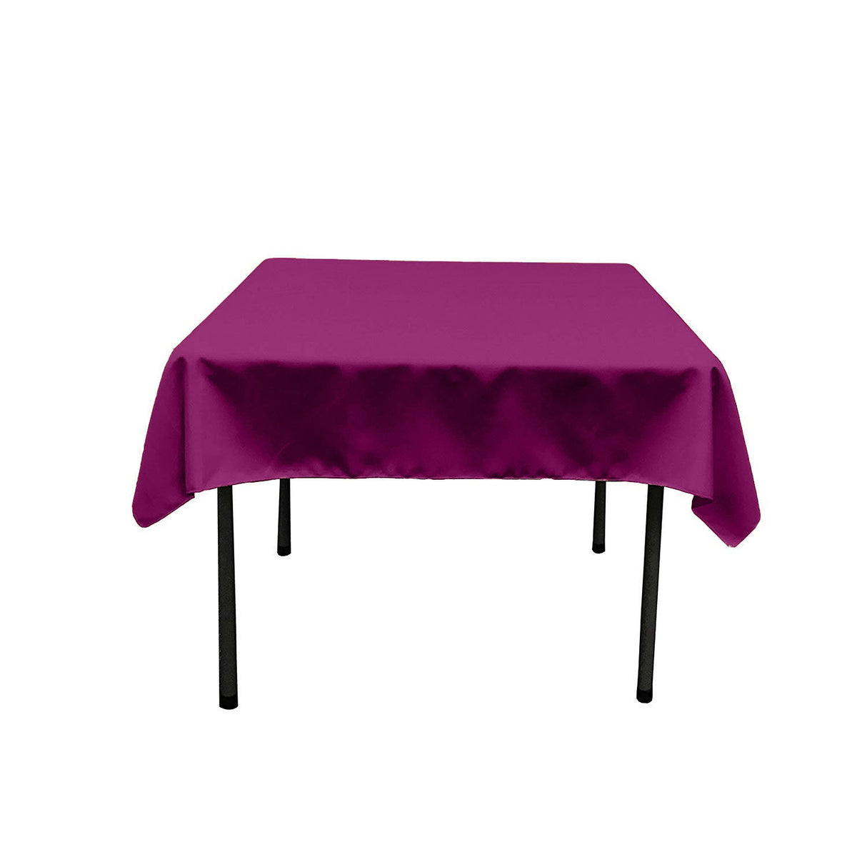 Square Poly Poplin Tablecloth - 100 Percent Polyester Fabric, Solid Color, 51" X 51" (1 Piece)