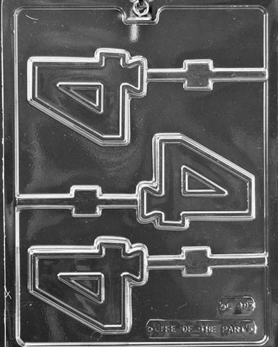 Number 4 Lolly Chocolate Mold - LPL049