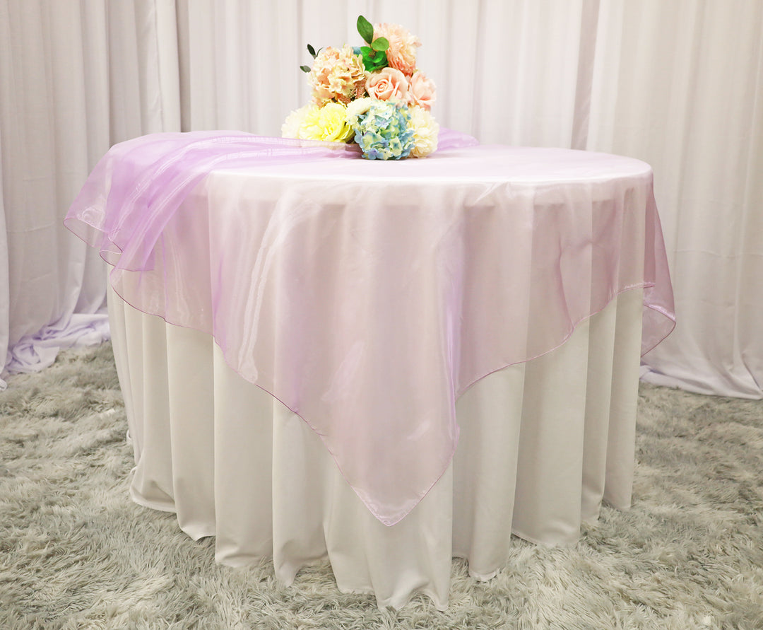 Seamless Square Organza Table Overlay for Elegant Dining