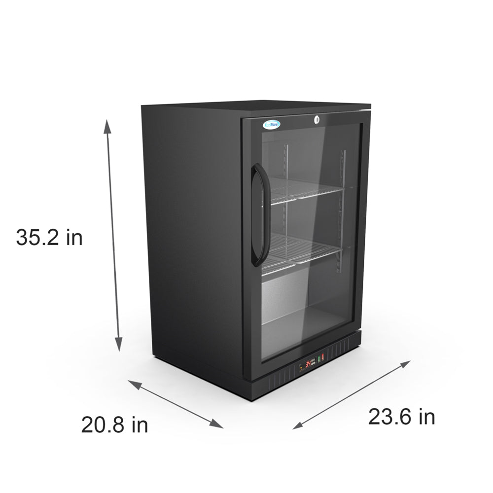 KoolMore 24 in. One-Door Back Bar Refrigerator - 4.1 Cu Ft.