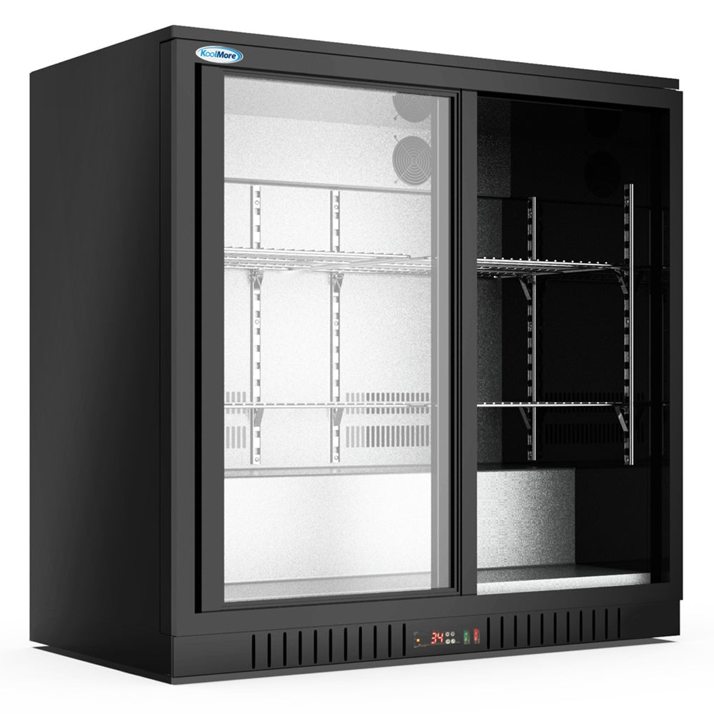 KoolMore 35 in. Two-Door Back Bar Refrigerator - 7.4 Cu Ft.