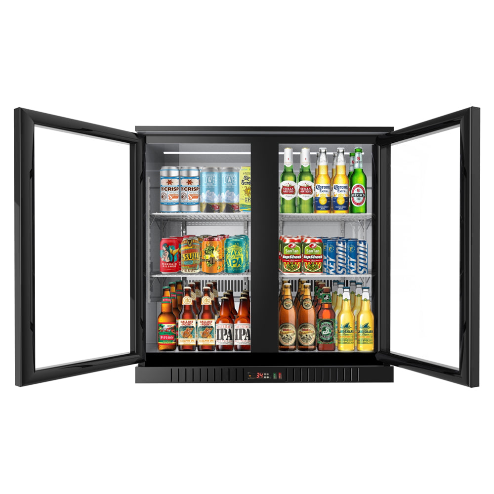 KoolMore 35 in. Two-Door Back Bar Refrigerator - 7.4 Cu Ft. B