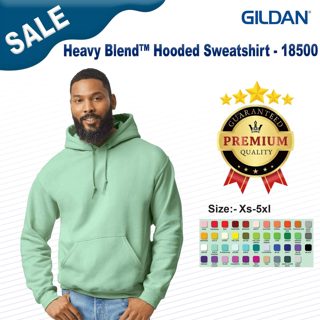 Gildan® Unisex Long Sleeve Heavy Blend Hooded Sweatshirt