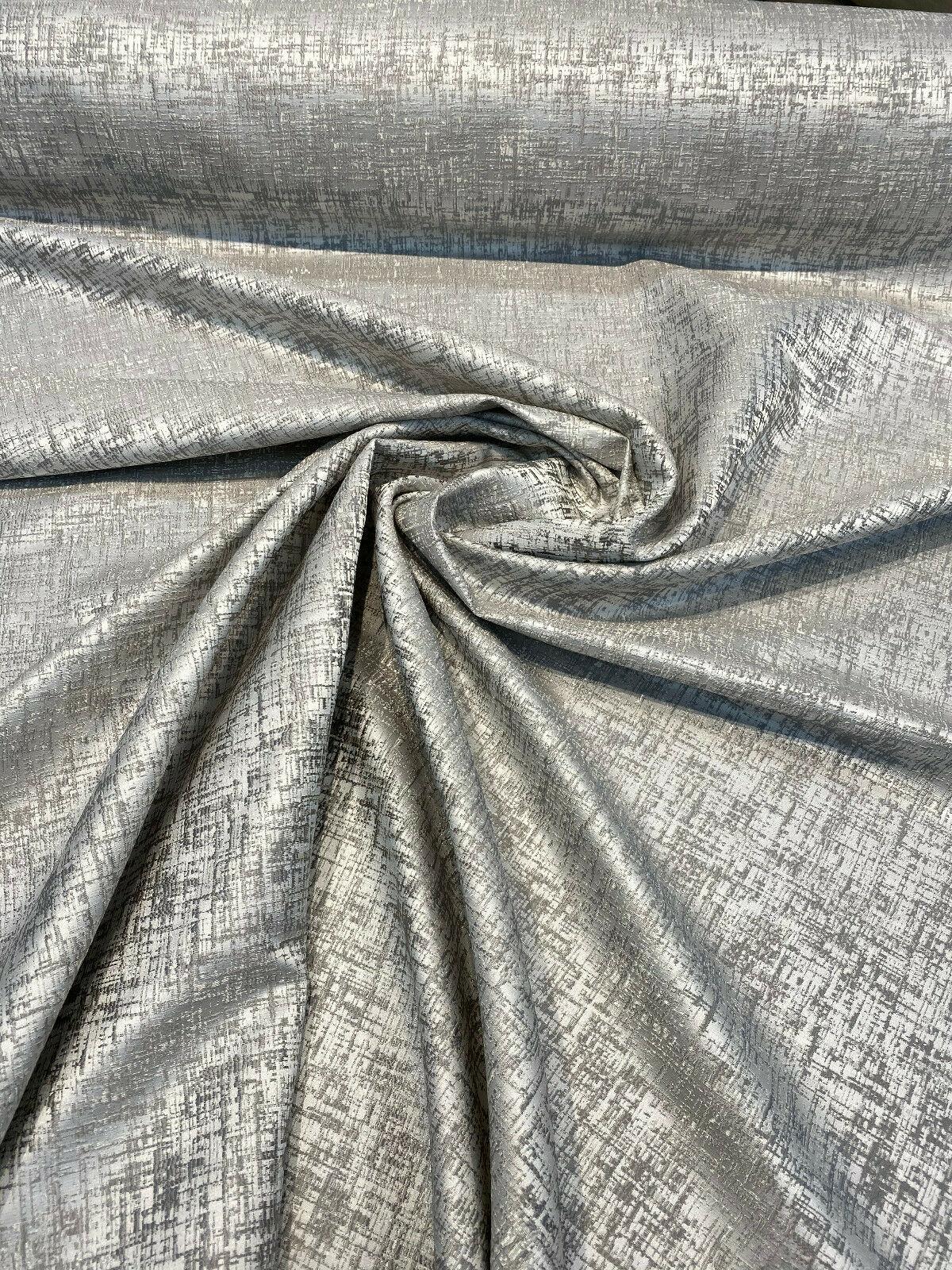 Simba Silver Jacquard Brocade Fabric - Silver, 54" Width, No Repeat (1 Yard)