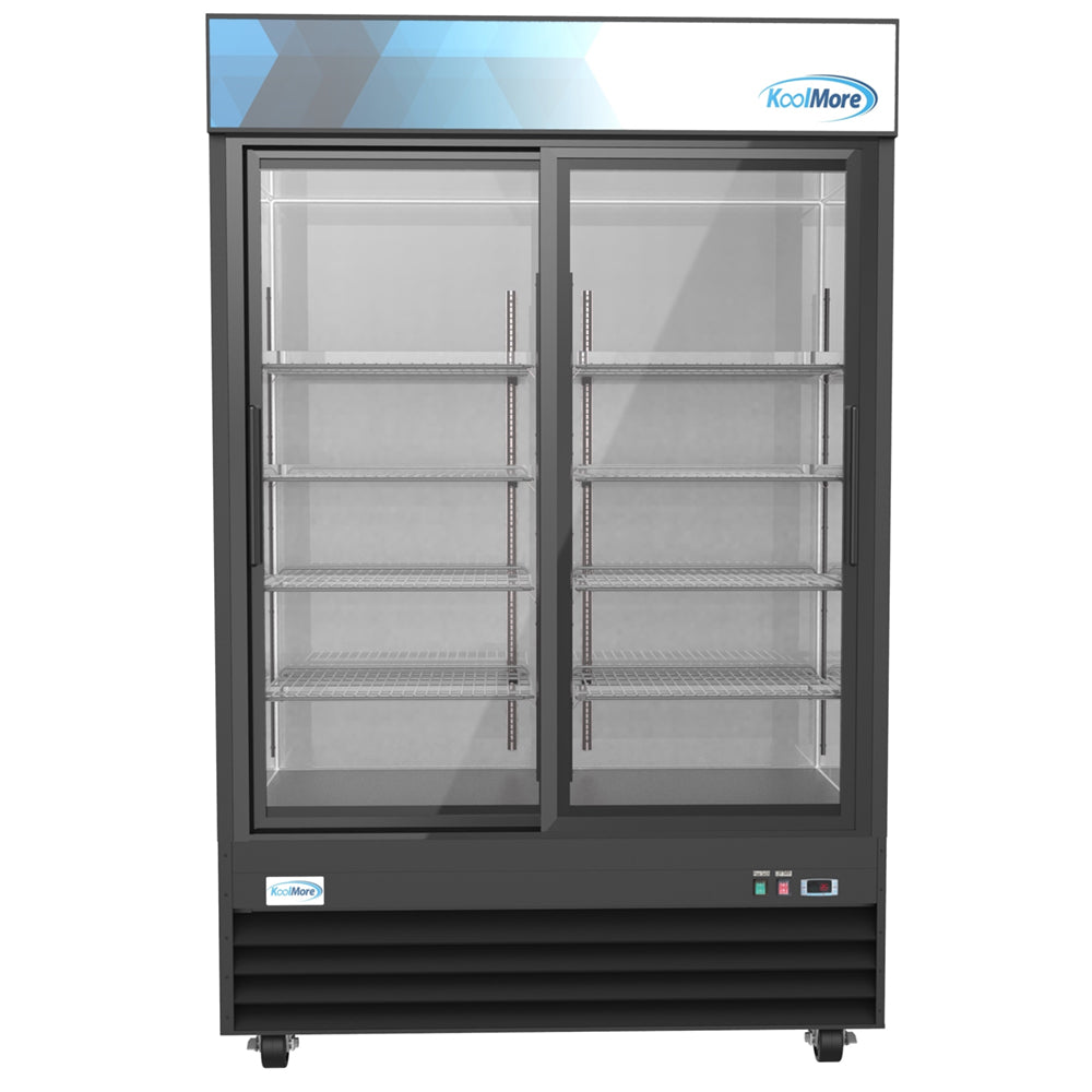KoolMore Two-Door Merchandiser Refrigerator - 45 Cu Ft.