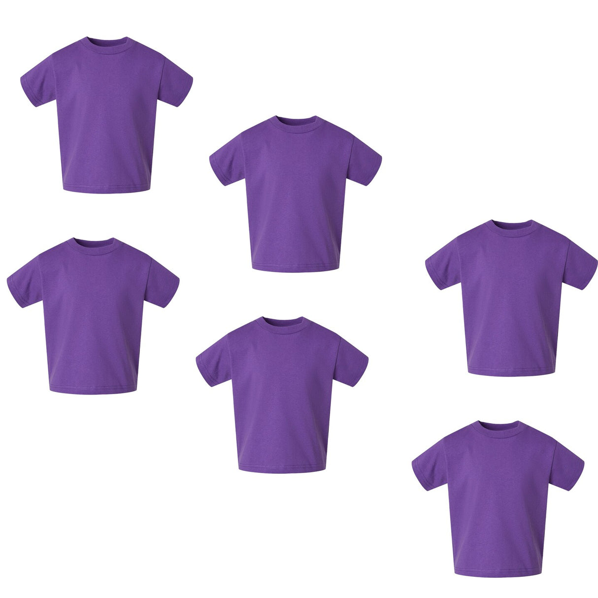 RADYAN® Toddler Cotton Jersey Crew Neck Short Sleeve Tee