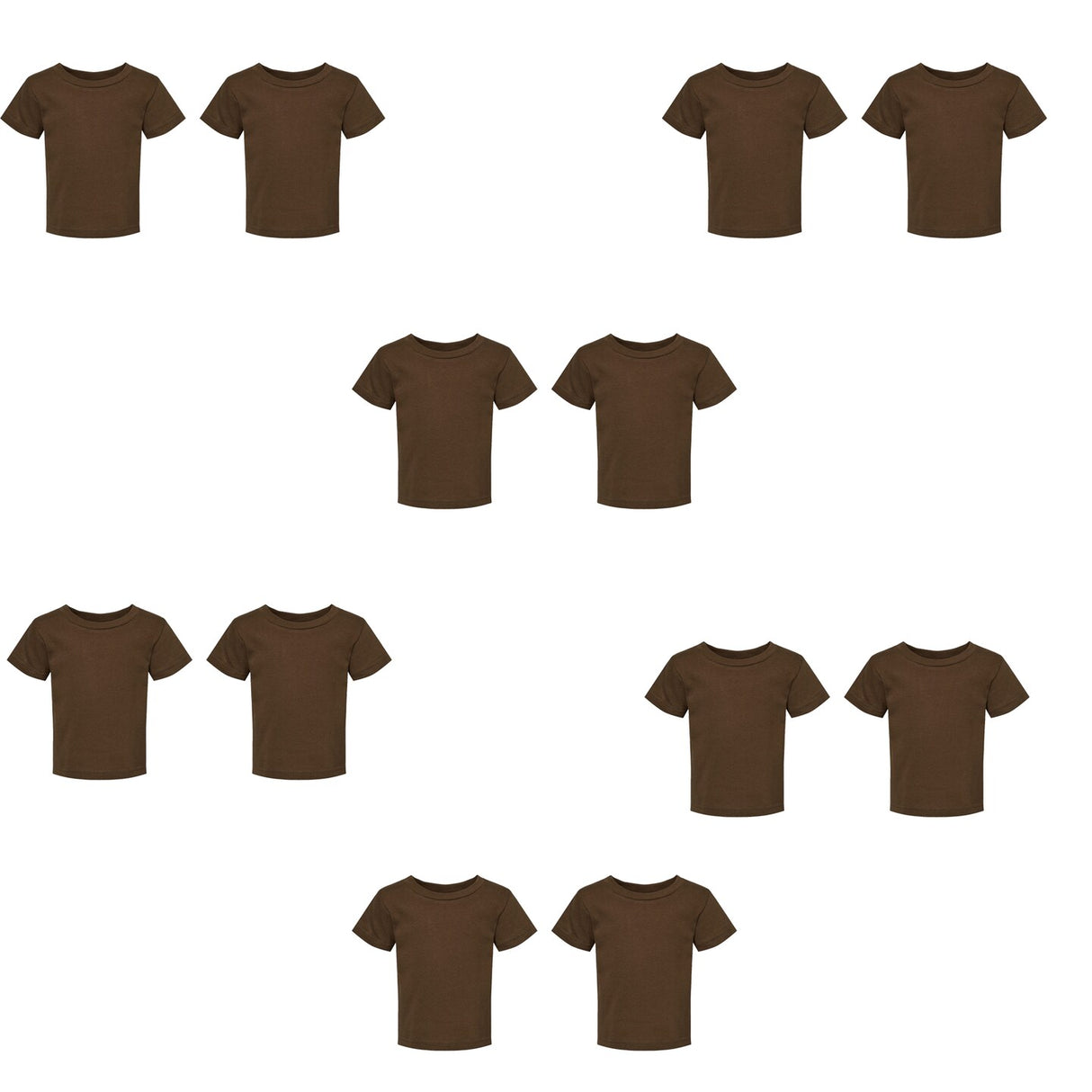 RADYAN® Toddler Fine Jersey Crew Neck Short Sleeve Tee - 3321