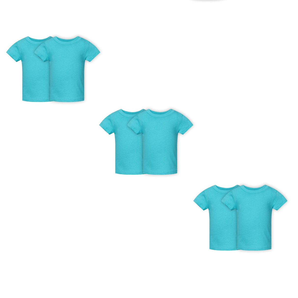 RADYAN® Toddler Fine Jersey Crew Neck Short Sleeve Tee - 3321