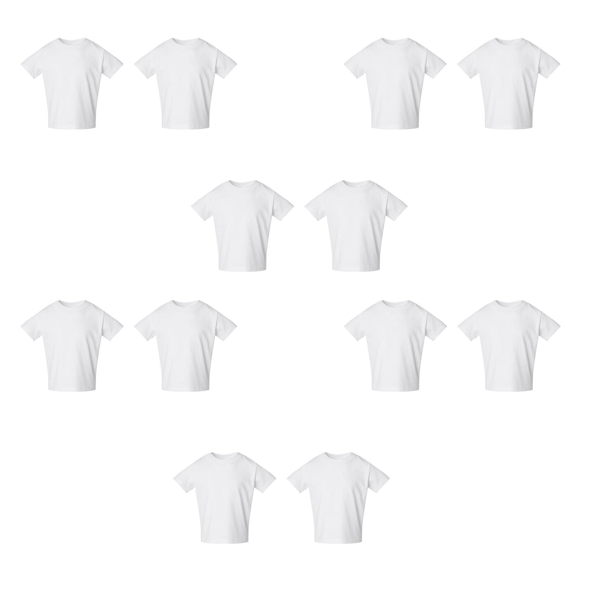 RADYAN® Toddler Cotton Jersey Crew Neck Short Sleeve Tee - 3301T