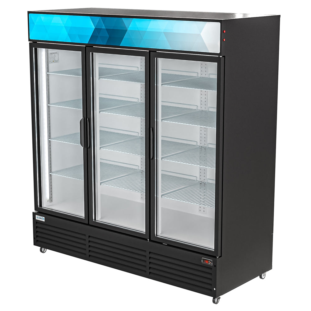 KoolMore Three-Door Merchandiser Refrigerator - 56 Cu Ft.