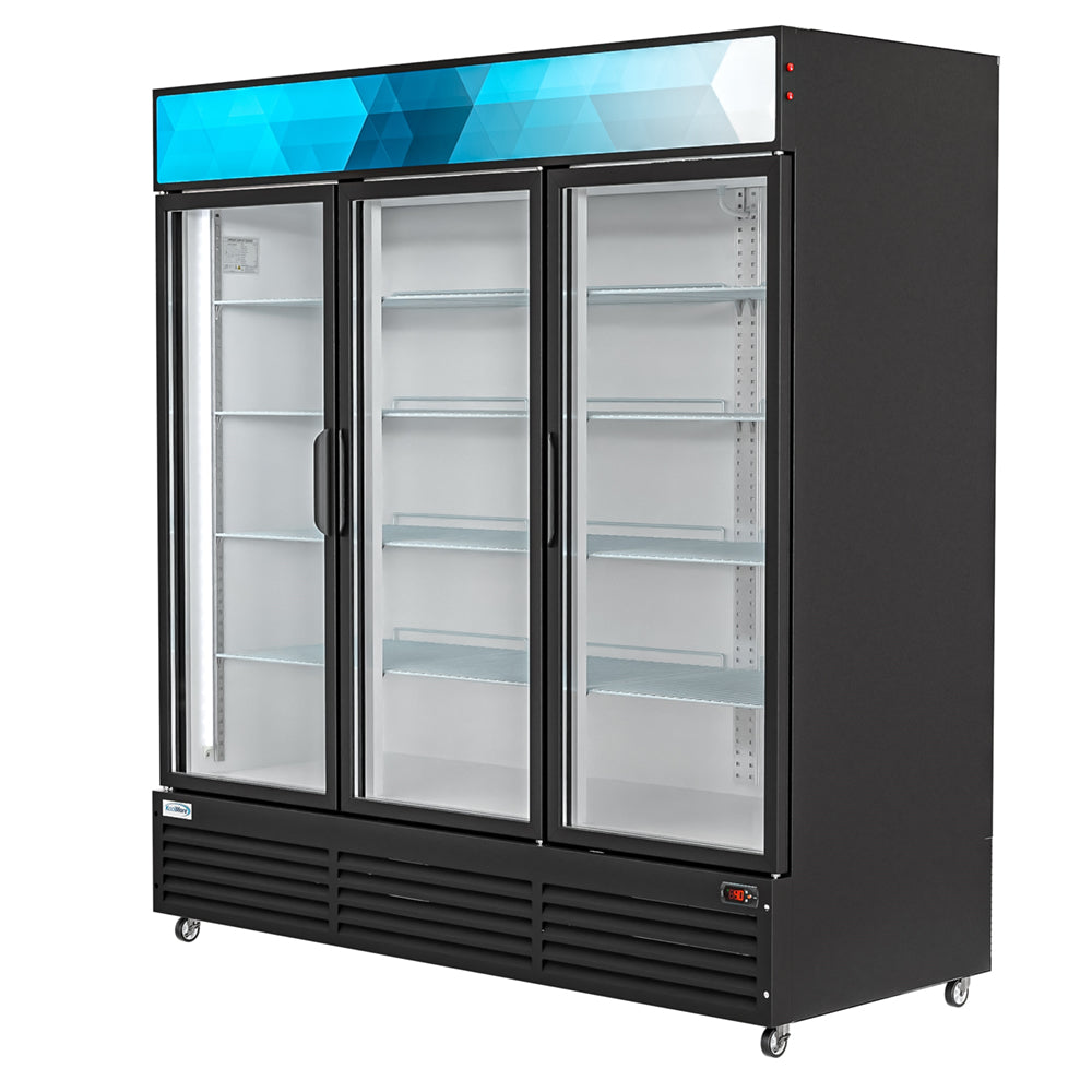 KoolMore Three-Door Merchandiser Refrigerator - 56 Cu Ft.