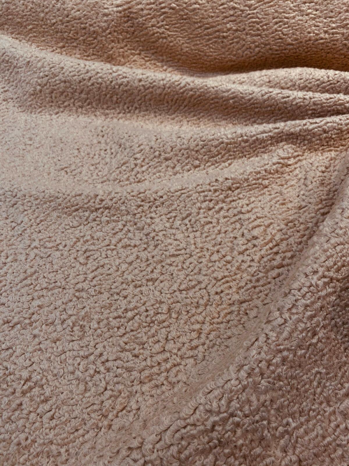 Italian Faux Sheepskin Fabric - Blush Pink, 60" Width (1 Yard)