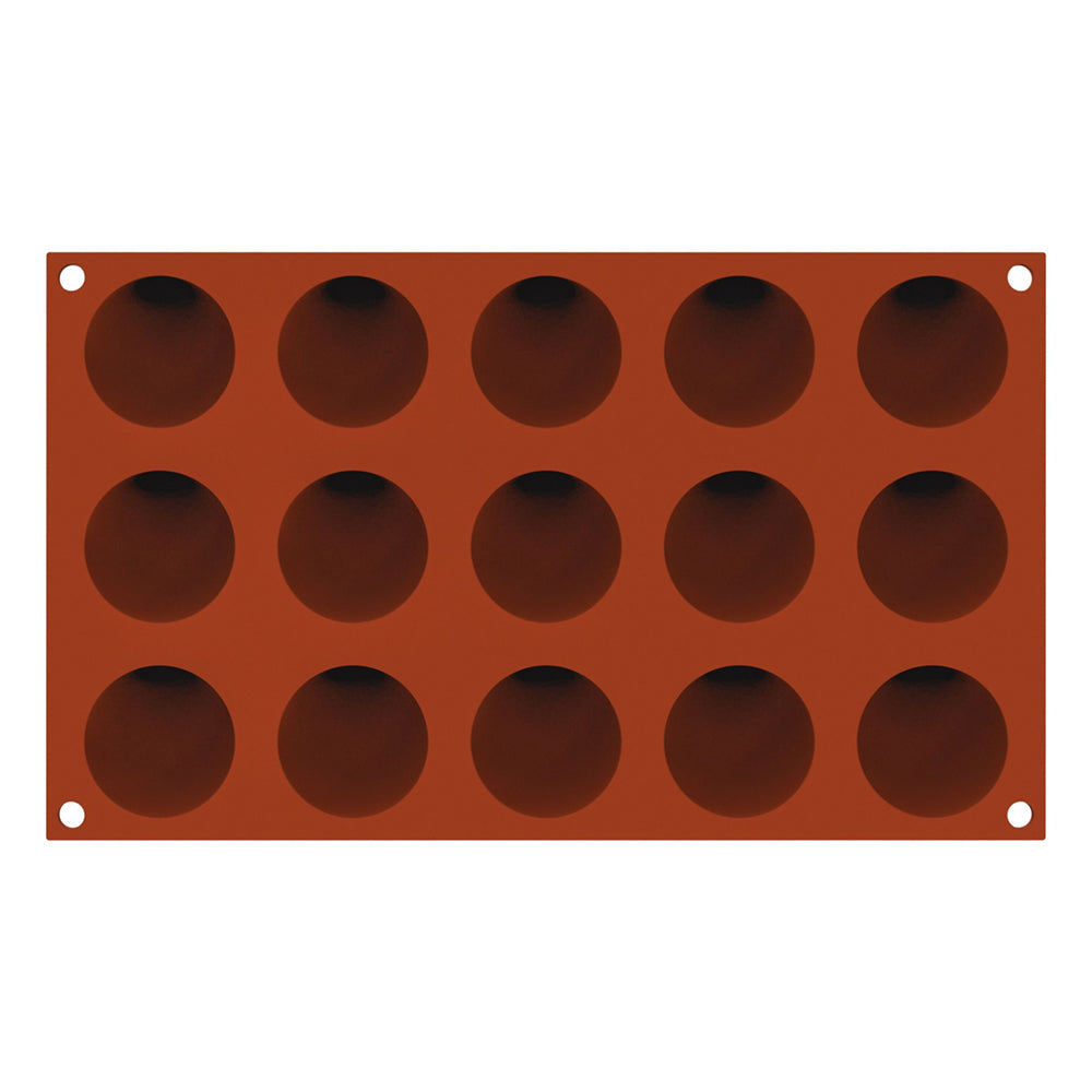 Silikomart SF545 Half Sphere Silicone Baking & Freezing Mold, 0.9 oz., 15 Cavities
