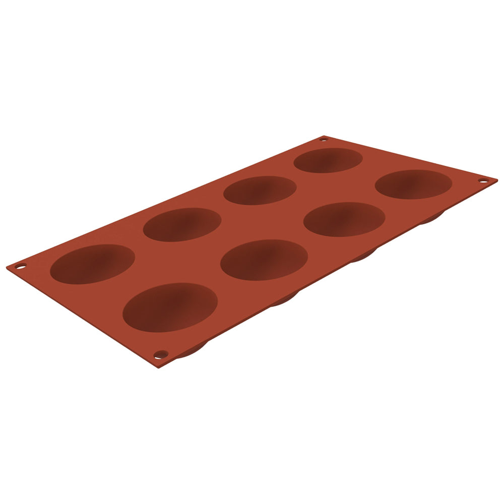 Silikomart SF555 Half Sphere Silicone Baking & Freezing Mold, 1.6 oz., 8 Cavities