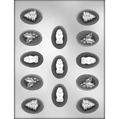Oval Christmas Mint Chocolate Mold (90-4145)