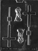 Girl Christening Lollipop Chocolate Mold - LPB045