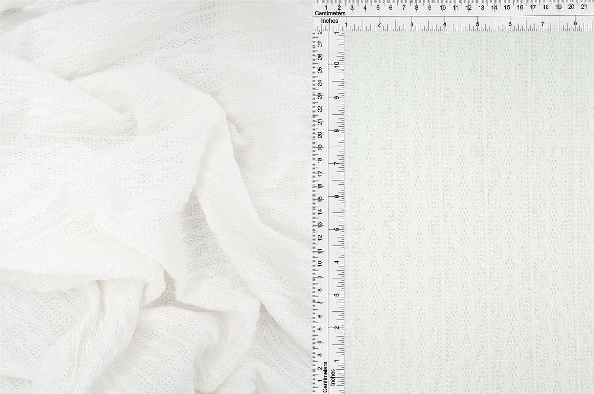 Knit Jacquard Cable Knit Sweater Fabric Stretch Polyester Spandex 58/60 Inches Wide