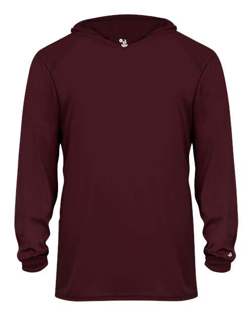 Badger Youth B-Core Long Sleeve Hooded T-Shirt
