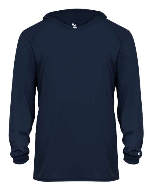 Badger Youth B-Core Long Sleeve Hooded T-Shirt